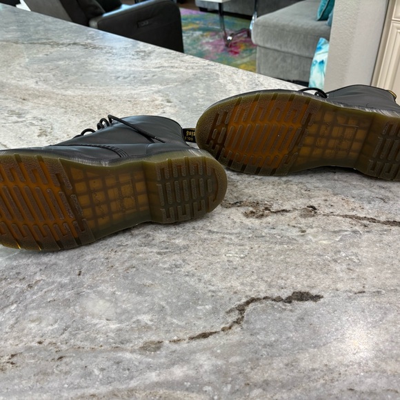 Dr. Martens AirWair Black Leather Cushion Sole Boots - Picture 11 of 16